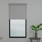 enviroscreen driftwood roller shade with reflective metalized backing for enhanced heat control