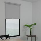 enviroscreen driftwood roller shade with reflective metalized backing for enhanced heat control