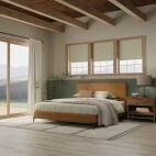 blackout honeycomb shade bedroom