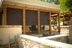 manual patio shade stone patio