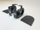 3.3" black exposed bracket with endplate for Qmotion roller shades