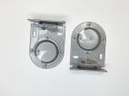 3.3" silver exposed bracket with endplate for Qmotion roller shades