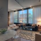 Ambience Semi-Sheer Silver Grey in living room