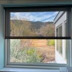 Solar Screen Black cordless with view through